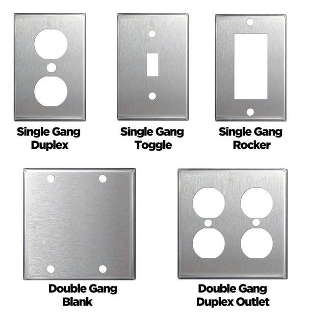 1 Gang Decorative Light Switch Wall Plate White Marble Black Texture Switch Plate Cover 